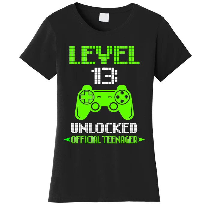 Teenager 13th Birthday Boy Level 13 Unlocked Women's T-Shirt