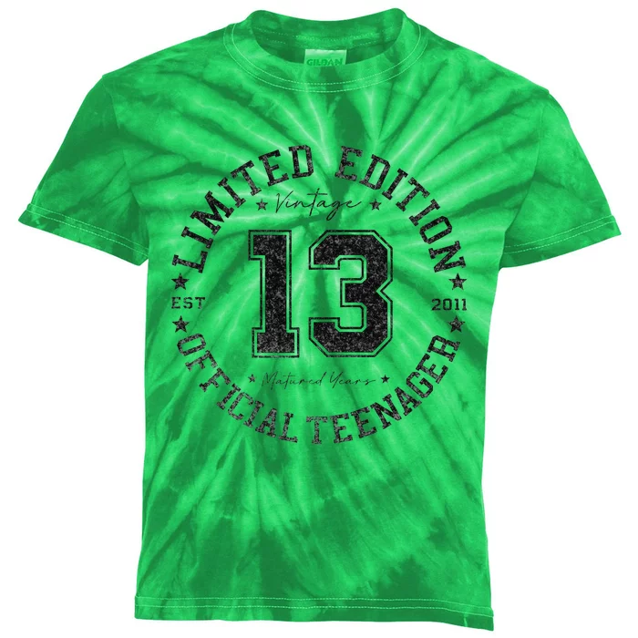 Teenager 13th Birthday 13 Year Old Gifts Kids Tie-Dye T-Shirt