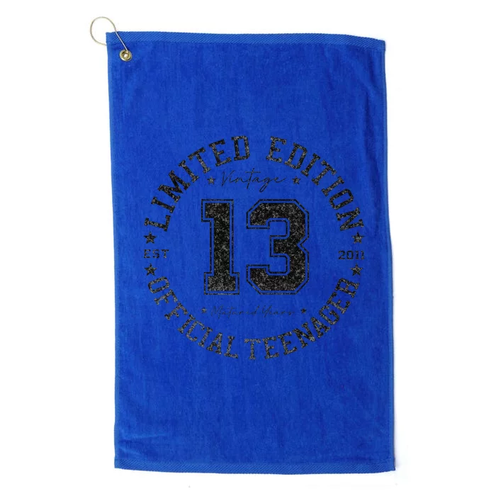 Teenager 13th Birthday 13 Year Old Gifts Platinum Collection Golf Towel