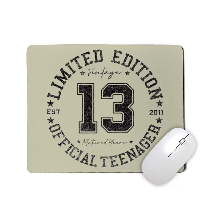 Teenager 13th Birthday 13 Year Old Gifts Mousepad