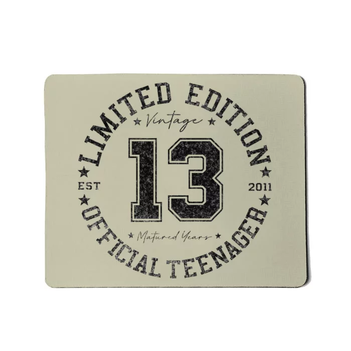 Teenager 13th Birthday 13 Year Old Gifts Mousepad