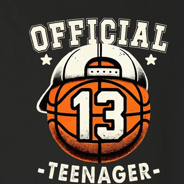 Teenager 13th Birthday 13 Year Boy Basketball Bday Toddler Long Sleeve Shirt