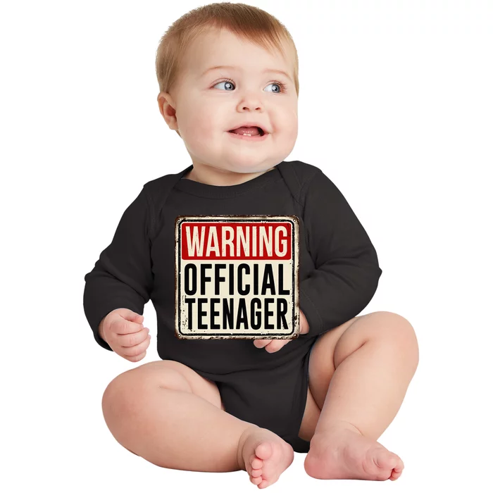 Teenager 13th Birthday Gift 13 Year Old Baby Long Sleeve Bodysuit