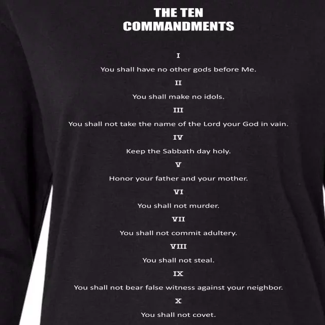 The 10 Commandments Womens Cotton Relaxed Long Sleeve T-Shirt