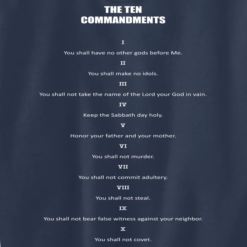 The 10 Commandments Kids Sweatshirt