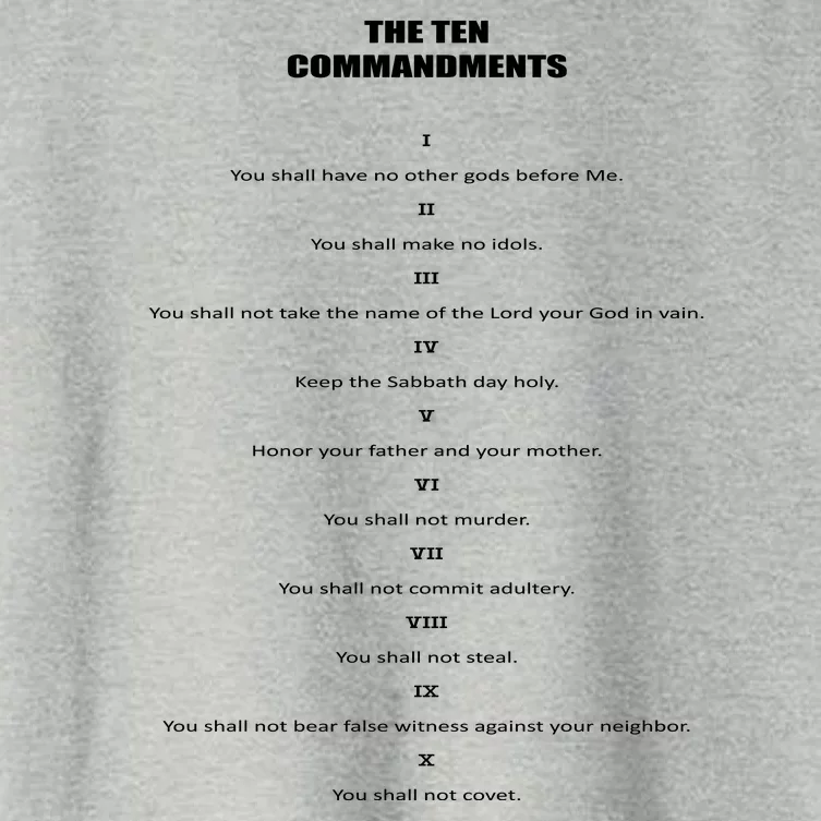 The 10 Commandments Women's Crop Top Tee