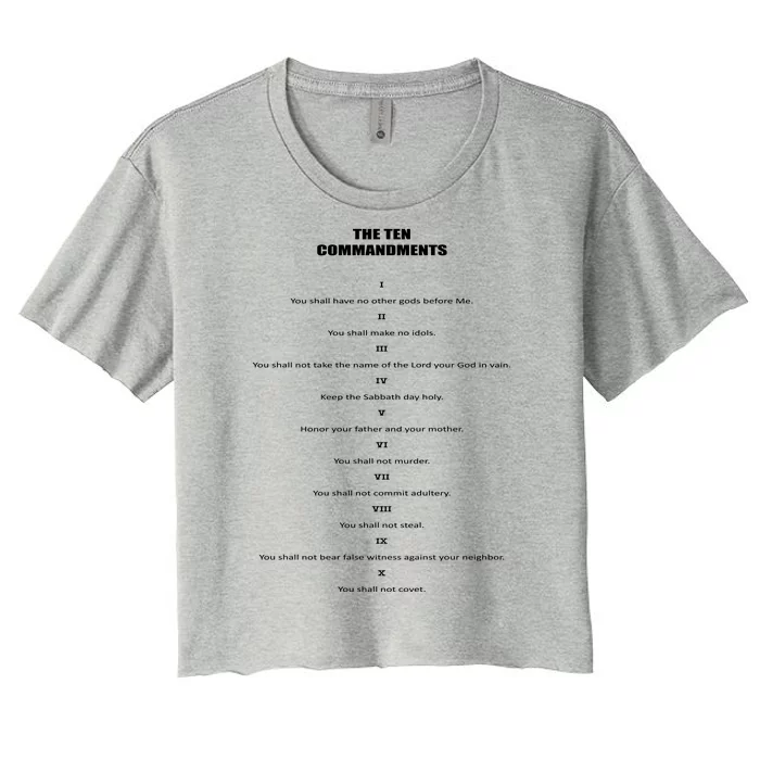 The 10 Commandments Women's Crop Top Tee