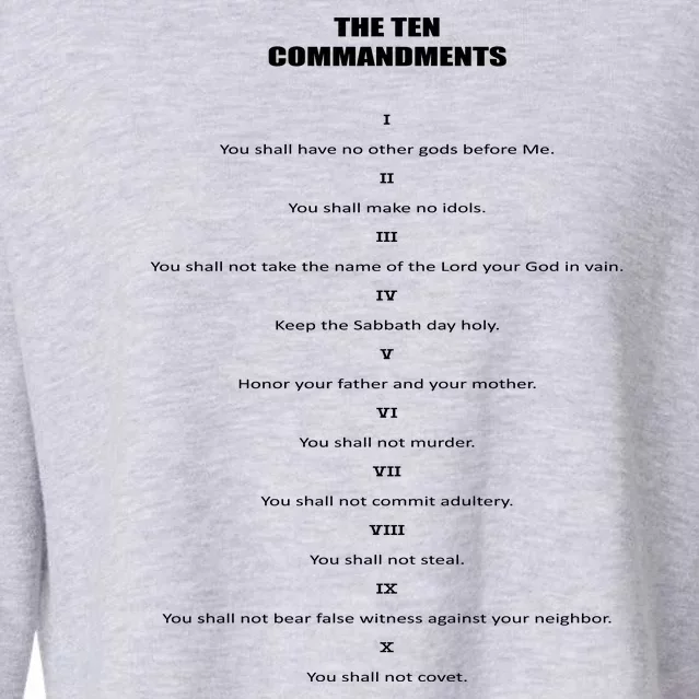 The 10 Commandments Cropped Pullover Crew