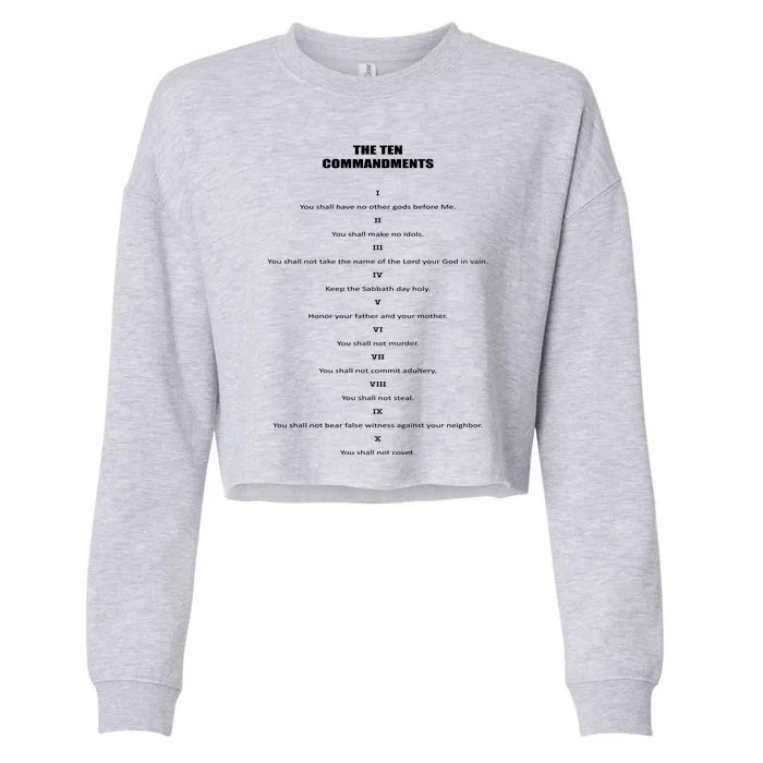 The 10 Commandments Cropped Pullover Crew