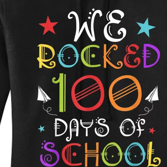 Teacher 100th Day Student Gift Happy 100 Days Of School Women's Pullover Hoodie