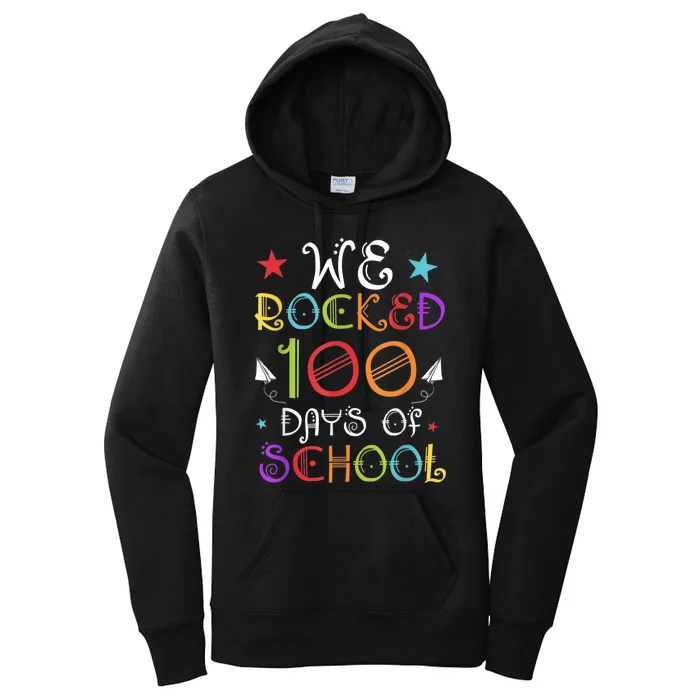 Teacher 100th Day Student Gift Happy 100 Days Of School Women's Pullover Hoodie