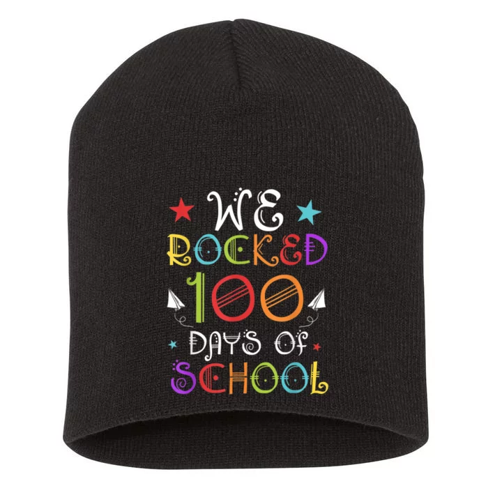 Teacher 100th Day Student Gift Happy 100 Days Of School Short Acrylic Beanie