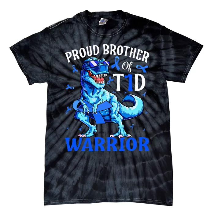 Type 1 Diabetes Proud Brother Of A T1d Warrior Tie-Dye T-Shirt