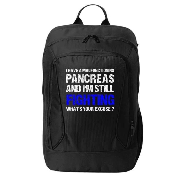 Type 1 Diabetes T1D Awareness Support Ribbon City Backpack