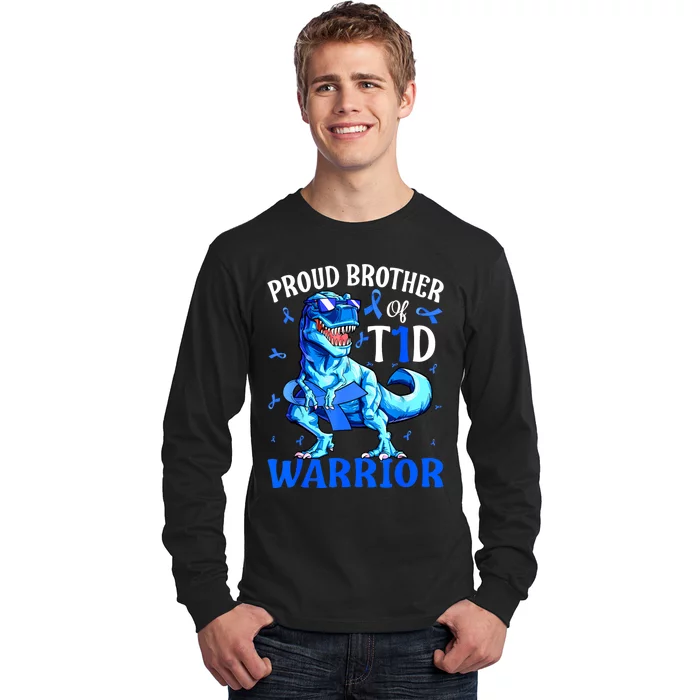 Type 1 Diabetes Proud Brother Of A T1d Warrior Long Sleeve Shirt