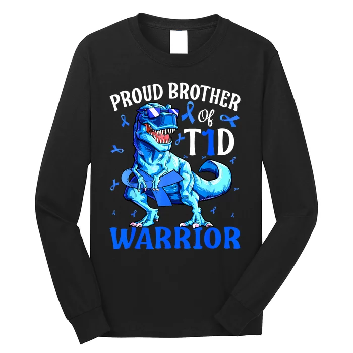 Type 1 Diabetes Proud Brother Of A T1d Warrior Long Sleeve Shirt