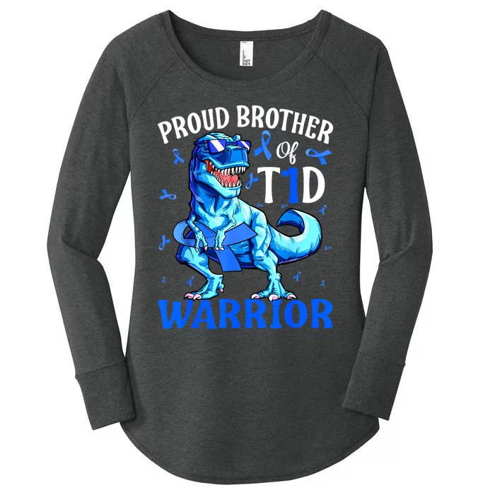 Type 1 Diabetes Proud Brother Of A T1d Warrior Women's Perfect Tri Tunic Long Sleeve Shirt