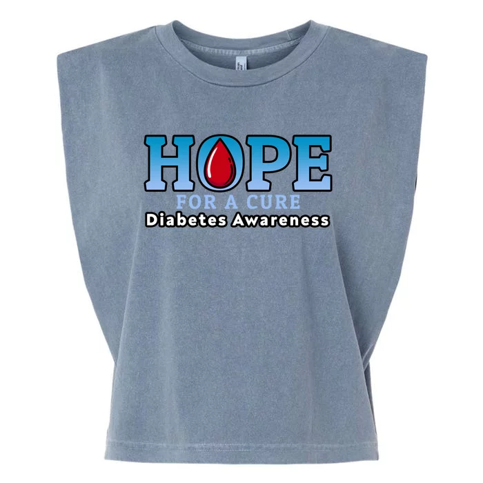 Type 1 Diabetes Awareness Funny Gift Hope For A Cure Gift Garment-Dyed Women's Muscle Tee