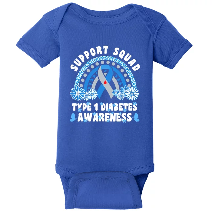 Type 1 Diabetes T1D Support Squad Baby Bodysuit