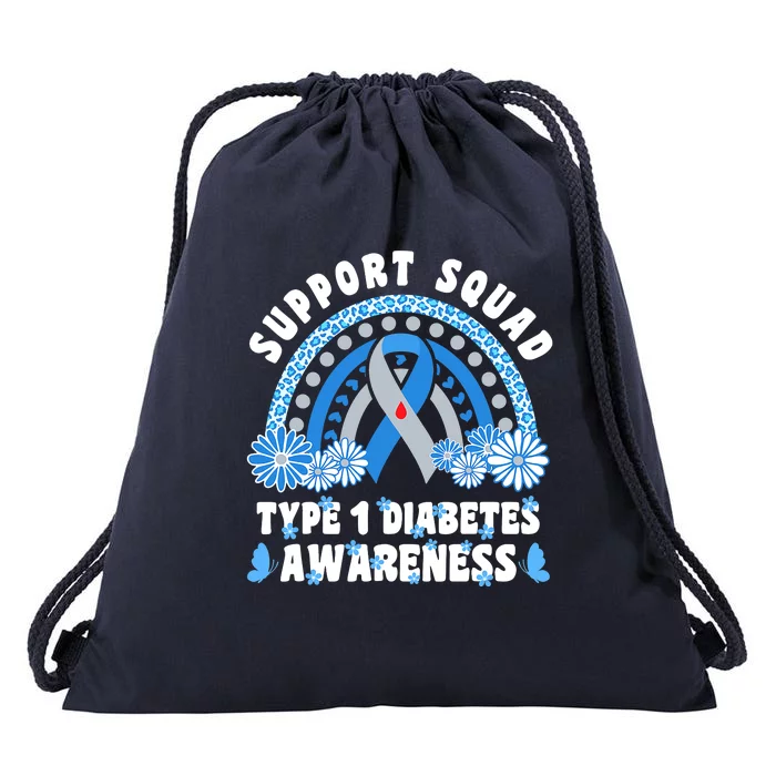 Type 1 Diabetes T1D Support Squad Drawstring Bag