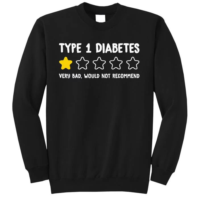 Type 1 Diabetes Very Bad Would Not Recommend 1 Star Rating Tall Sweatshirt