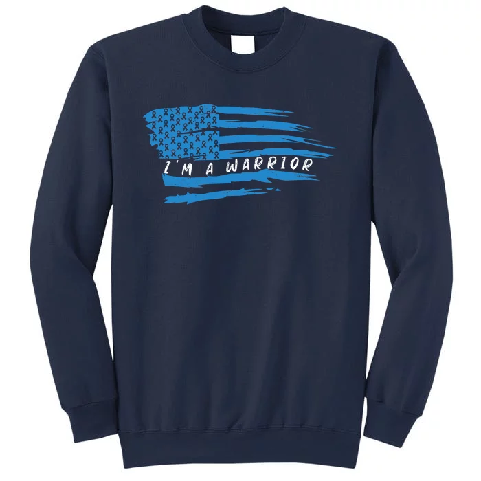 Type 1 Diabetes Awareness American US Flag Blue Ribbon Gifts Sweatshirt