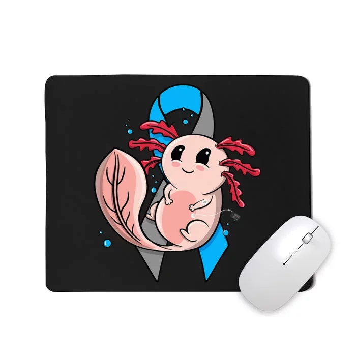 Type 1 Diabetes T1D Awareness Cute Axolotl Insulin Pump CGM Mousepad