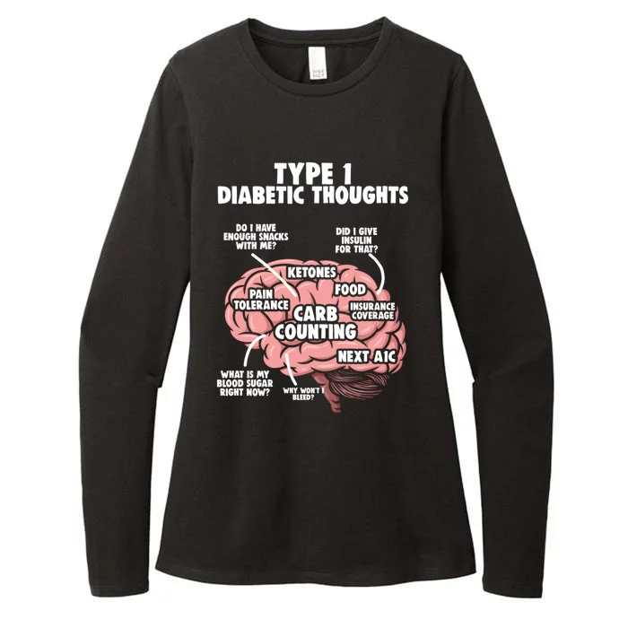 Type 1 Diabetic Diabetes Warrior Diabetes Awareness Gift Womens CVC Long Sleeve Shirt