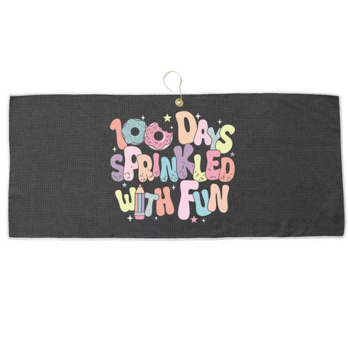 Teacher 100 Days Of School Large Microfiber Waffle Golf Towel