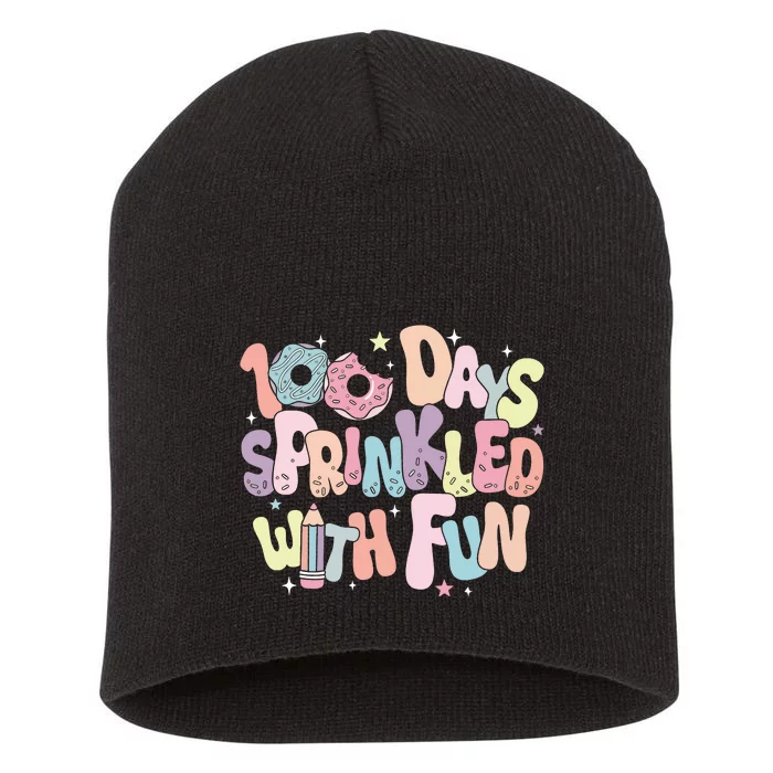 Teacher 100 Days Of School Short Acrylic Beanie