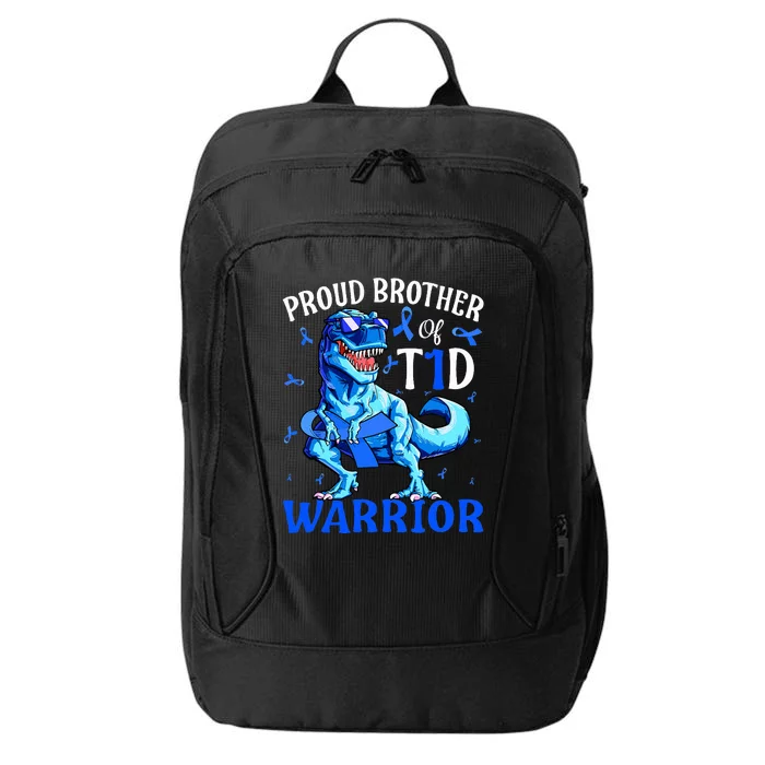 Type 1 Diabetes Proud Brother Of A T1D Warrior City Backpack