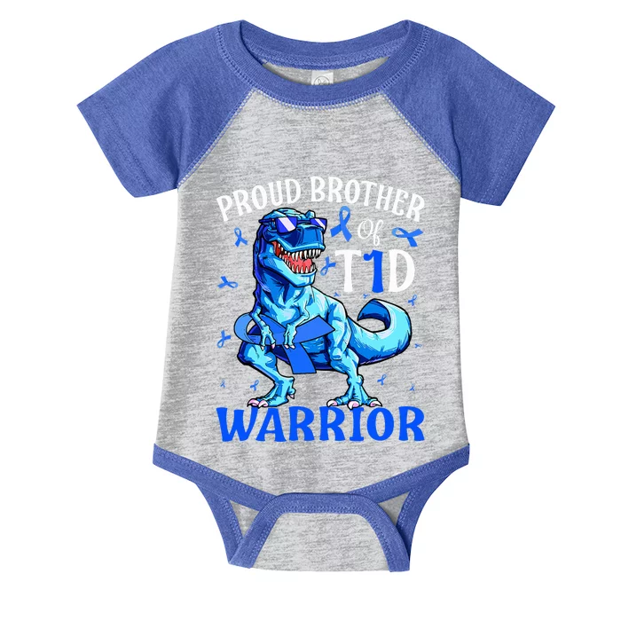 Type 1 Diabetes Proud Brother Of A T1D Warrior Infant Baby Jersey Bodysuit