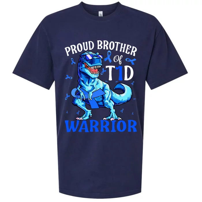 Type 1 Diabetes Proud Brother Of A T1D Warrior Sueded Cloud Jersey T-Shirt