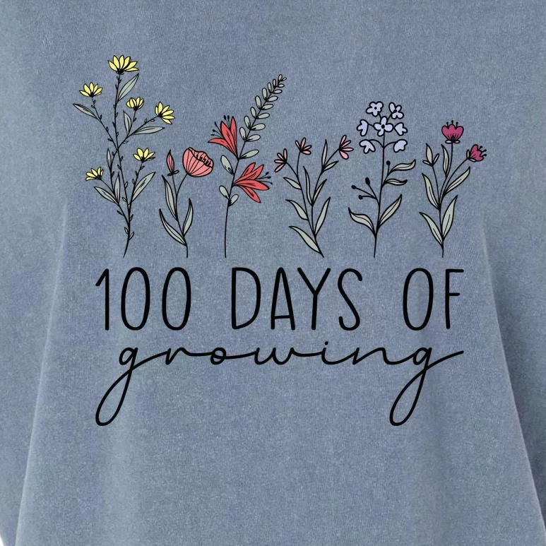 Teacher 100 Days Of Growing Garment-Dyed Women's Muscle Tee