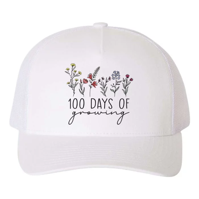 Teacher 100 Days Of Growing Yupoong Adult 5-Panel Trucker Hat