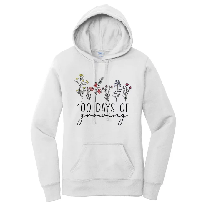 Teacher 100 Days Of Growing Women's Pullover Hoodie