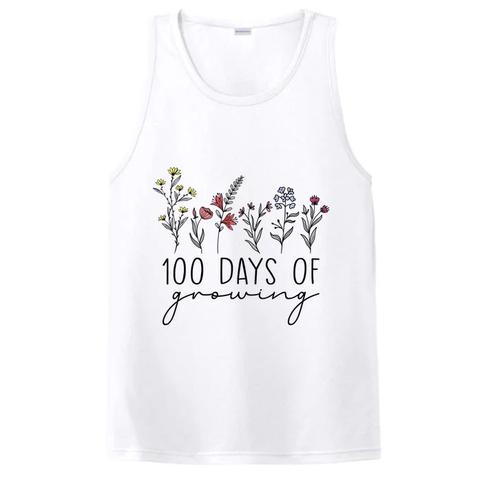 Teacher 100 Days Of Growing Performance Tank