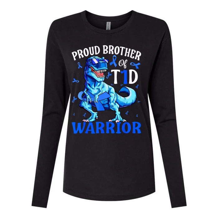 Type 1 Diabetes Proud Brother Of A T1d Warrior Womens Cotton Relaxed Long Sleeve T-Shirt