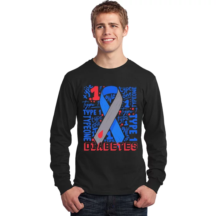 Type 1 Diabetes T1D Warrior Long Sleeve Shirt