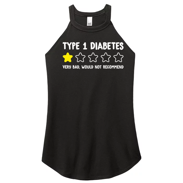 Type 1 Diabetes T1D One Star Rating Funny Awareness Women’s Perfect Tri Rocker Tank