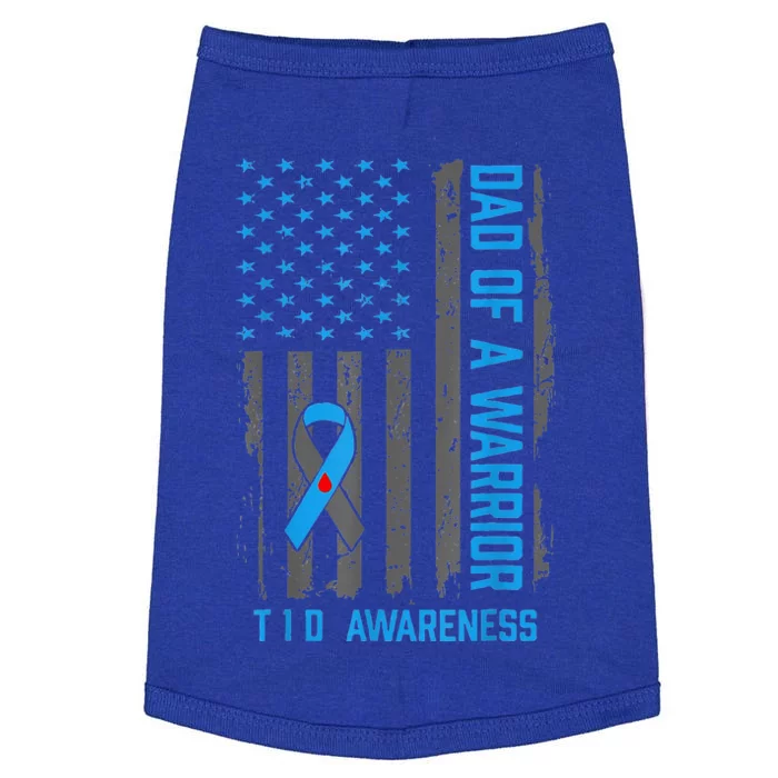 Type 1 Diabetes Awareness T1d Dad Of Warrior Type 1 Diabetic Doggie Tank