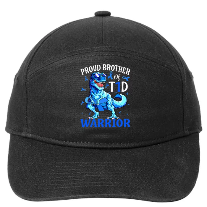 Type 1 Diabetes  Proud Brother Of A T1D Warrior 7-Panel Snapback Hat