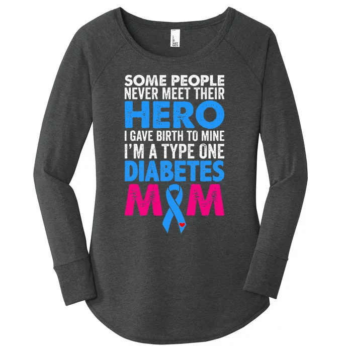 Type 1 Diabetes Mom Mother T1d Diabetic Awareness Gift Women's Perfect Tri Tunic Long Sleeve Shirt