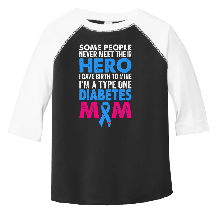 Type 1 Diabetes Mom Mother T1d Diabetic Awareness Gift Toddler Fine Jersey T-Shirt