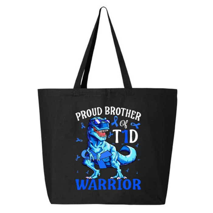 Type 1 Diabetes  Proud Brother Of A T1D Warrior 25L Jumbo Tote