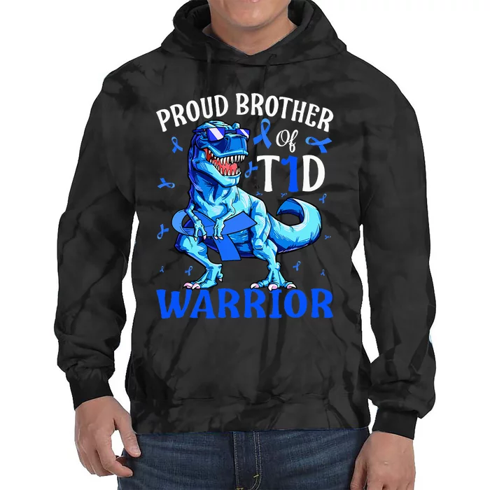 Type 1 Diabetes  Proud Brother Of A T1D Warrior Tie Dye Hoodie