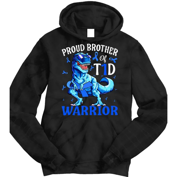 Type 1 Diabetes  Proud Brother Of A T1D Warrior Tie Dye Hoodie