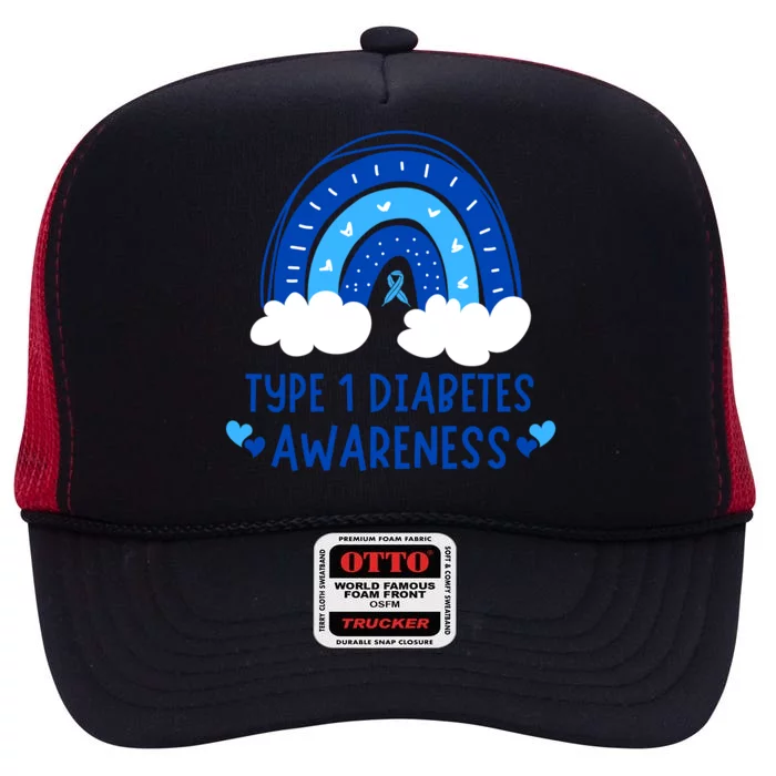 Type 1 Diabetes Awareness High Crown Mesh Trucker Hat