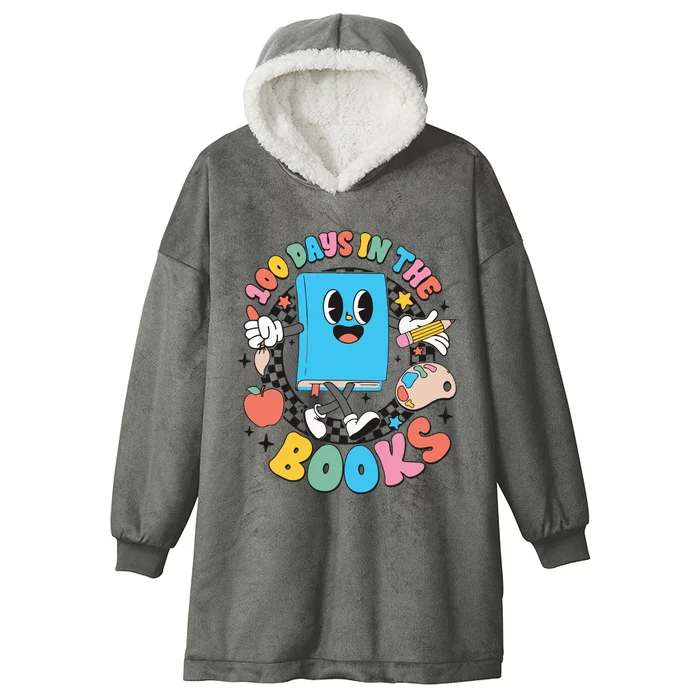 Teacher 100 Days Of School Hooded Wearable Blanket