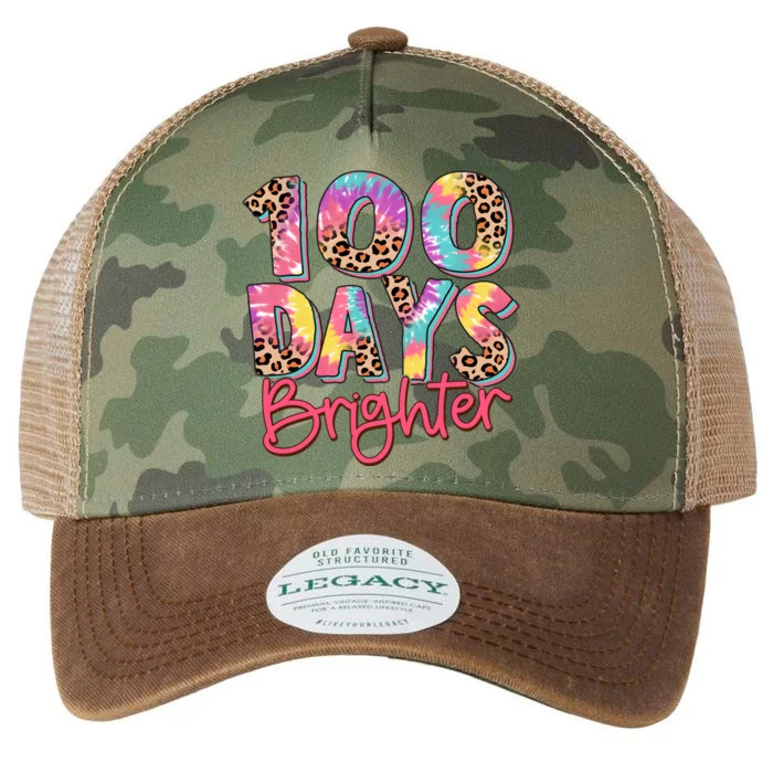 Teacher 100 Days Brighter Legacy Tie Dye Trucker Hat